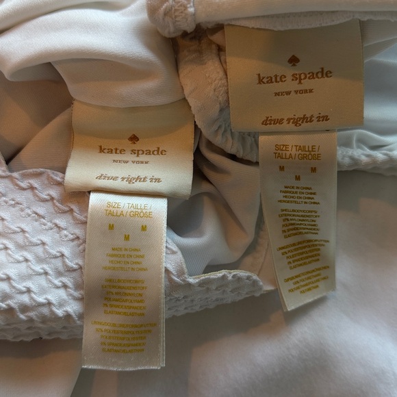 Kate Spade White Scalloped High-waisted Halter Bikini - Picture 2 of 4